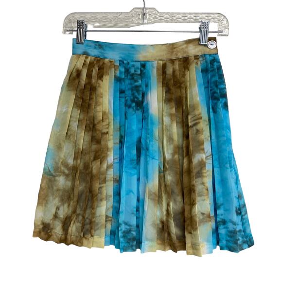 Vintage Un Deux Trois Womens Size 7 Printed Pleated Skirt - Picture 1 of 6